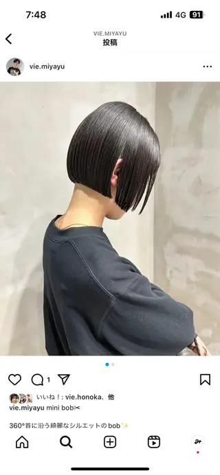 ショート カラー おぐらみゆう 🍎ボブ/ショートのヘアスタイル