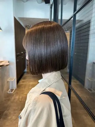 ミディアム 渋谷／タッセルボブ ／顔周り/加邊凌也のヘアスタイル