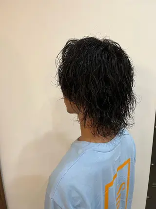 ミディアム パーマ メンズ パーマ／透明感 🍃Hidetoraのヘアスタイル