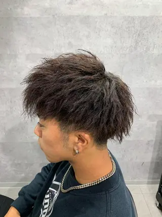 ミディアム パーマ メンズ _WHITE所属・黒川 陵のヘアスタイル