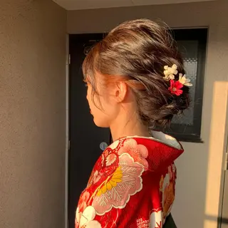 ミディアム ヘアアレンジ chouette/ 根本優希のヘアスタイル