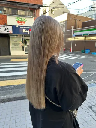 ロング カラー ‪❥ブリーチ💗 MIKUのヘアスタイル