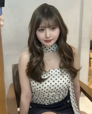 ミディアム カラー ヘアアレンジ メンズ Salowin原宿ash所属・‎透明感×艶髪 ‎🫒maki🎀のヘアスタイル