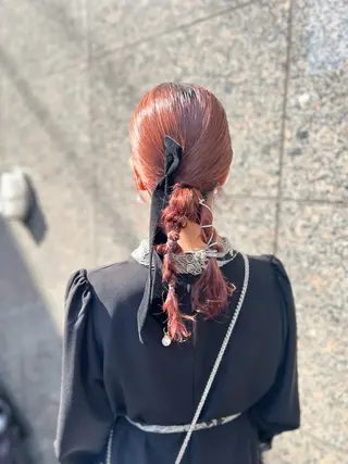 ヘアアレンジ Harris 表参道・外苑前・青山 表参道本店所属・艶カラー/ハイトーン /アレンジ/meiのヘアスタイル