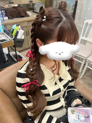 ロング ヘアメイクドールズ所属・dolls Ririkaのヘアスタイル