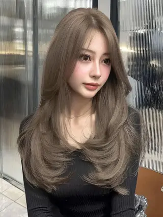 ロング カラー レイヤーカット✨ 福井雄登のヘアスタイル