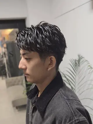 メンズ パーマ ショート Lapis 名古屋駅前店所属・LEN名古屋/パーマ 海外ヘア/メンズ特化のヘアスタイル