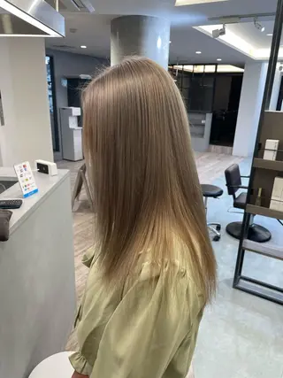 セミロング ♡似合わせハイトーン ♡maiのヘアスタイル