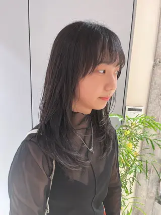 セミロング カラー 武井　弘希 ブリーチなしカラー✨のヘアスタイル