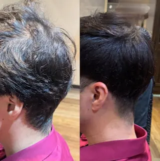 ショート メンズ 🌙透明感カラー／ 丁寧施術｜松本のヘアスタイル