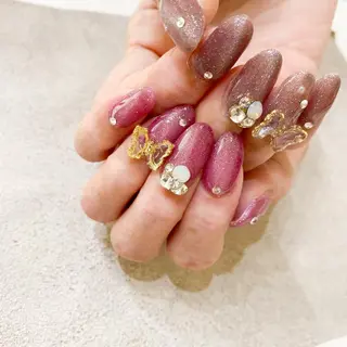 ネイル ゴテゴテ💙ワンホン リオナのネイルデザイン