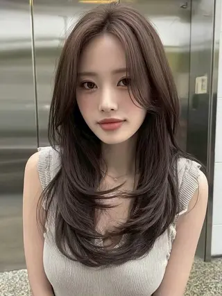 ロング カラー 💎透明感/韓国/ レイヤー/泉亮介💎のヘアスタイル