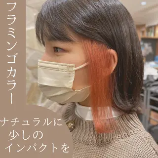 ショート カラー レイヤー/グレージュ メンズパーマのヘアスタイル