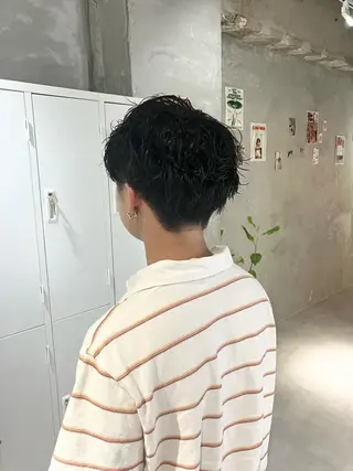 ショート パーマ メンズ door white hideのヘアスタイル