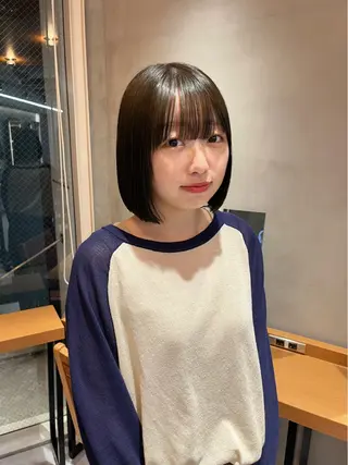 ミディアム カラー ボブ&透明感カラー ♡TOMOEのヘアスタイル