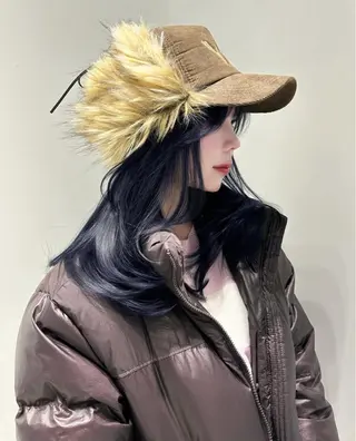 ミディアム カラー SALOWIN銀座一丁目所属・透明感カラー/レイヤ ーカット🤍miyuのヘアスタイル