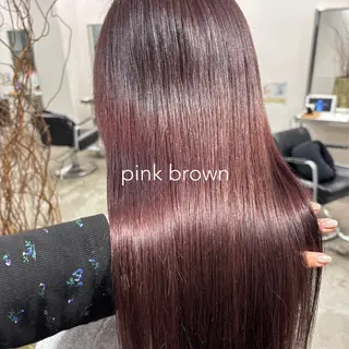 セミロング カラー 髪質改善ストレート /暖色カラー🎀🪞のヘアスタイル