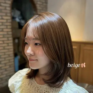 ミディアム カラー 愛され透明感カラー 🤎SUMIRE🤎のヘアスタイル