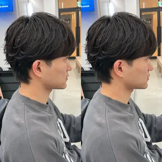 ショート カラー パーマ ヘアアレンジ メンズ 亀井隆汰/メンズ専門 パーマ特化美容師のヘアスタイル