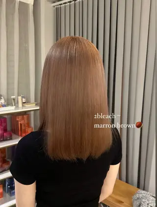 セミロング カラー cipre あゆみのヘアスタイル