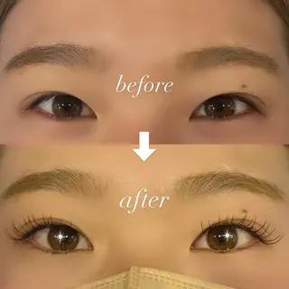 マツエク・マツパ 最高級人毛 100%エクステ茉央のヘアスタイル