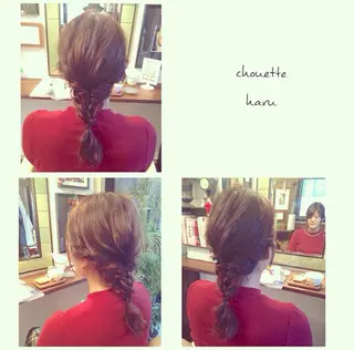 ミディアム セミロング カラー ヘアアレンジ サダハルカ ｜chouetteのヘアスタイル