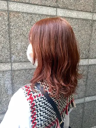 ミディアム カラー 美髪改善・ブリーチ tadasuke⭐️のヘアスタイル