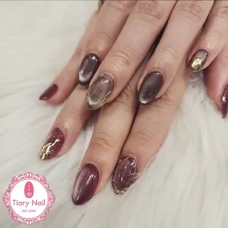 ネイル 💙🤍Tiary M🤍💙のネイルデザイン