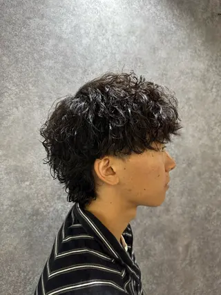 ミディアム パーマ メンズ シュンヤ🔥メンズ パーマ特化🔥新小岩のヘアスタイル