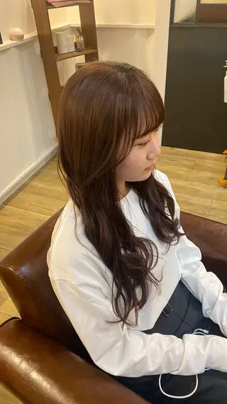 ロング ツヤ感/透明感カラー /蟹江/harunaのヘアスタイル