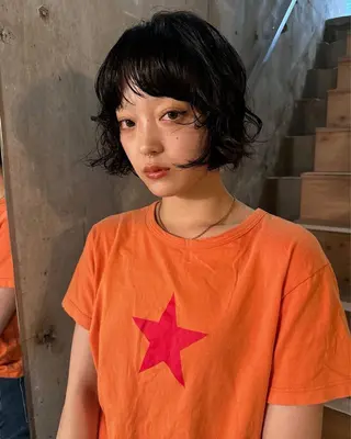 ミディアム ボブパーマ／アレンジ Onのヘアスタイル