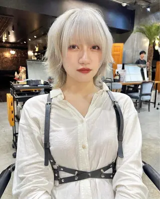 ミディアム カラー haco＋所属・圧倒的デザイン力 店長🎨RENAのヘアスタイル