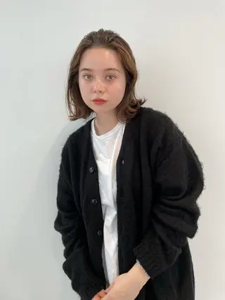 ミディアム カラー 高田 翔平のヘアスタイル