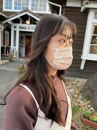 ロング カラー 足立 悠輔のヘアスタイル