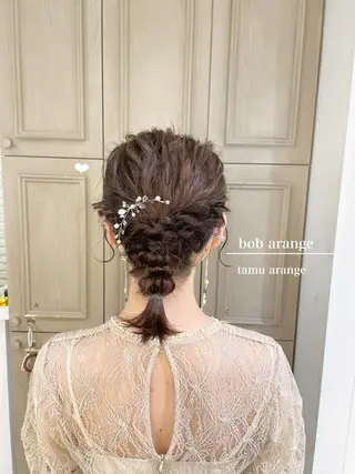 ミディアム ヘアアレンジ エクステ/ハイトーン 🐏☁️miminaのヘアスタイル