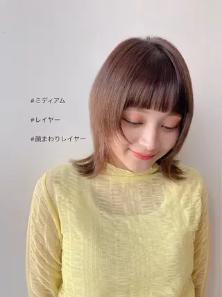ミディアム ボブ/ミディアム 親しみやすさ/さくらのヘアスタイル