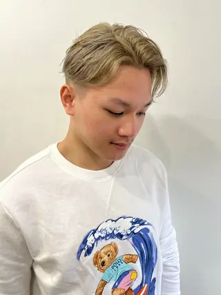 ショート カラー パーマ ヘアアレンジ メンズ 💎髪質改善特化💎 RUITOのヘアスタイル