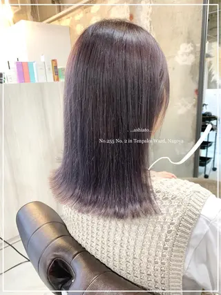 ミディアム カラー 新海 芳樹のヘアスタイル