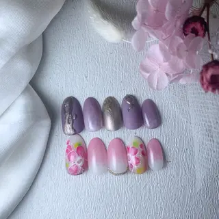 ロング カラー パーマ ヘアアレンジ キッズ ネイル マツエク・マツパ yuri kaのネイルデザイン