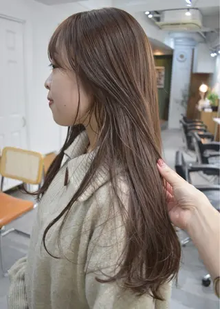 ロング カラー レイヤーボブ/ 艶カラー/サナ🌼のヘアスタイル