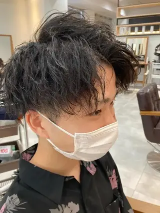 ショート パーマ 韓国風cut/ 縮毛矯正/正岡幹康のヘアスタイル