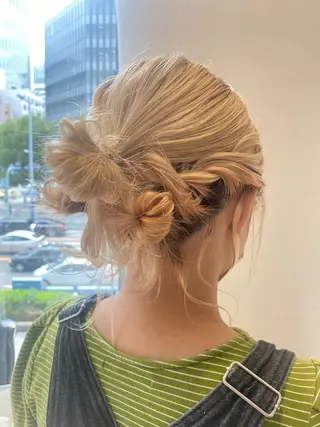 ミディアム ヘアアレンジ 増井 彩乃のヘアスタイル