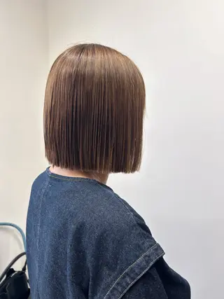 ミディアム 伶風/ボブ/ ヘーゼルベージュのヘアスタイル