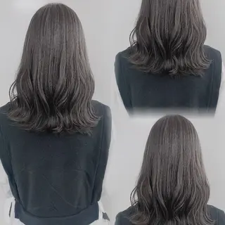 セミロング 透明感/グレージュ/ ベージュ/るな🪽のヘアスタイル