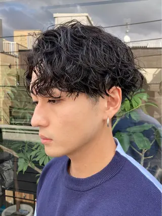 パーマ メンズ fifth men's原宿所属・fifth/原宿/ シャドウパーマ/カズのヘアスタイル
