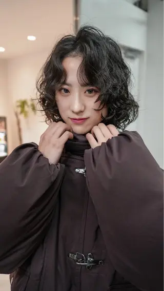 ショート パーマ 小田 晃瑛のヘアスタイル