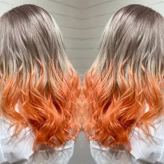 ロング カラー ヘアアレンジ 髪質改善×ハイトーン 中田啄也のヘアスタイル