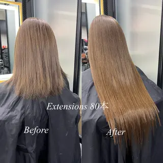 ロング カラー シールエクステ特化 ハイトーン、NANAのヘアスタイル