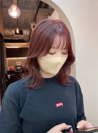 ミディアム 韓国レイヤー　船橋 徒歩5分/小川友美のヘアスタイル