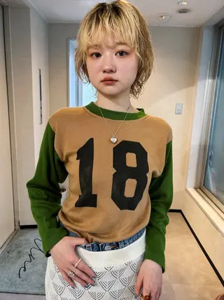 ショート カラー パーマ 林 浩太郎のヘアスタイル